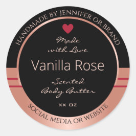 Etiqueta de empacotamento do produto clássico pret