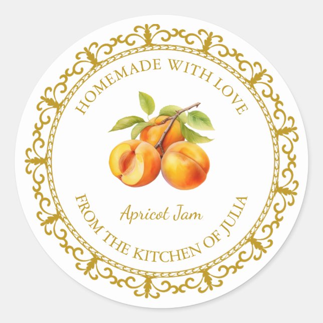 Etiqueta de Emperramento de Apricot para Casa da V (Frente)