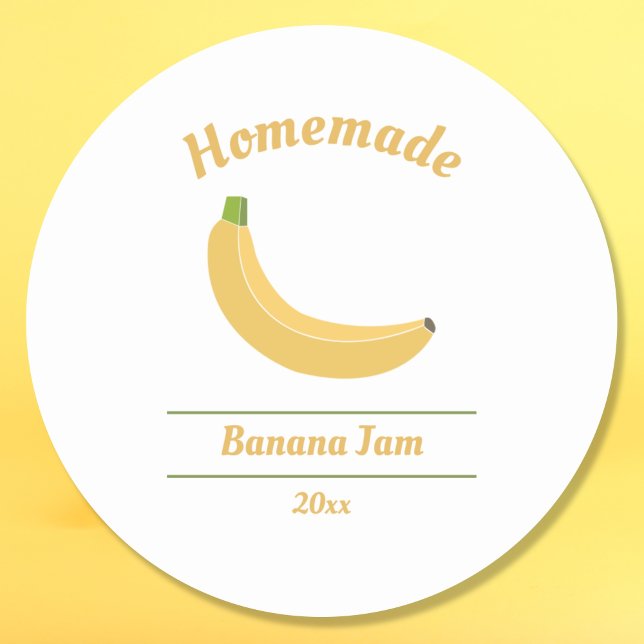 Etiqueta de emperramento de banana editável (Banana Jam Label Sticker)