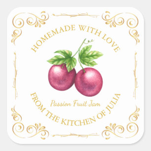 Etiqueta de Emperramento de Fruta de Paixão Homema
