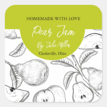 Etiqueta de Emperramento de Pear Preto e Branco