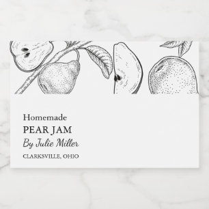 Etiqueta de Emperramento de Pear Preto e Branco Si