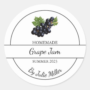 Etiqueta de Emperramento de Uvas Simples Homemade