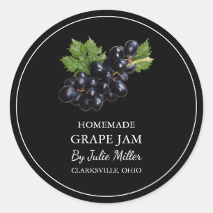 Etiqueta de Emperramento de Uvas Simples Homemade