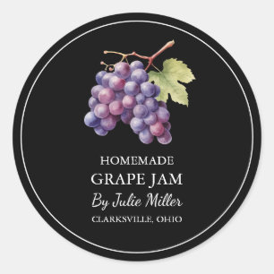 Etiqueta de Emperramento de Uvas Simples Homemade