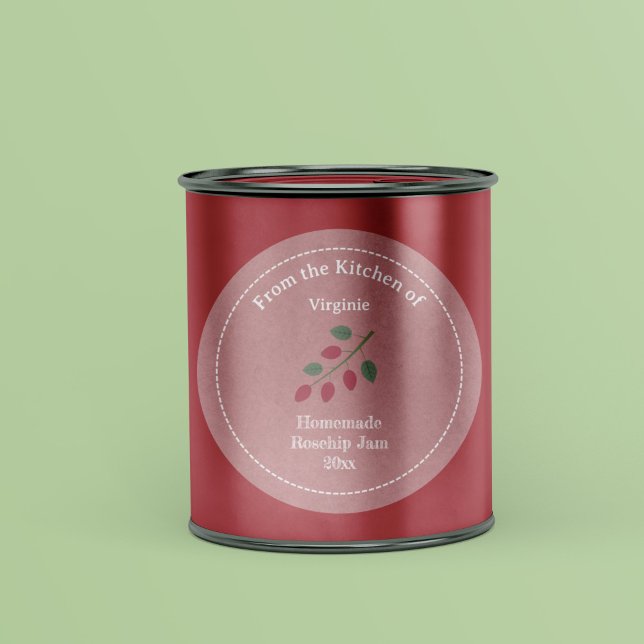 Etiqueta de emperramento do Kraft & Rustic Rosehip (Kraft & Rustic Rosehip Jam Label Sticker)