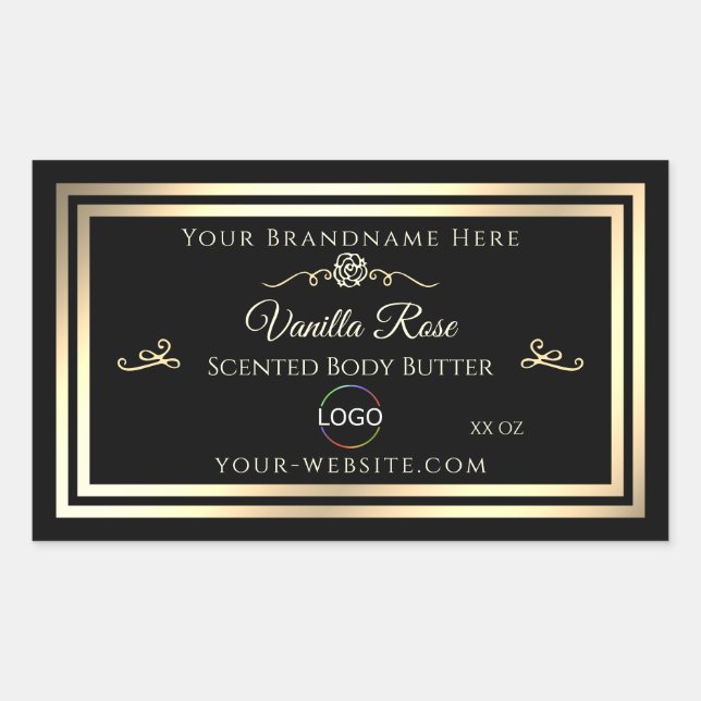 Etiqueta de encapsulamento de produto preto Quadro (Frente)