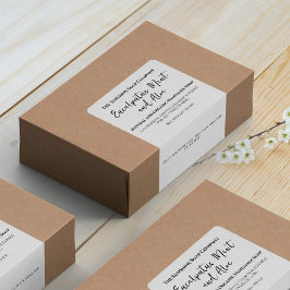 Etiqueta de encapsulamento de sabão branco minimal