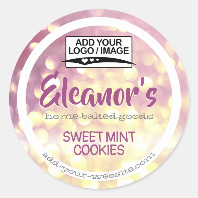 Etiqueta de encapsulamento do produto Bolo de logo (Frente)