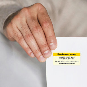 Etiqueta de Endereço Amarelo de Marca Comercial Re
