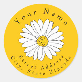 Etiqueta de Endereço Amarelo e Branco em amarelo