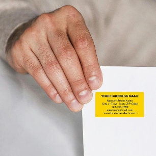 Etiqueta de Endereço Amarelo para Marca Comercial 