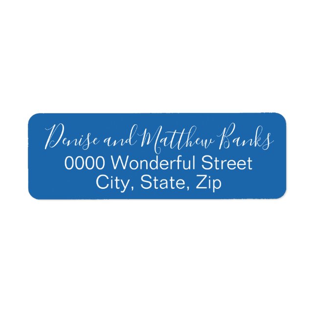 Etiqueta de Endereço Azul Nebulas (Frente)