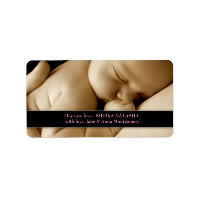 Etiqueta de Endereço Bebê Personalizável 311 (Frente)