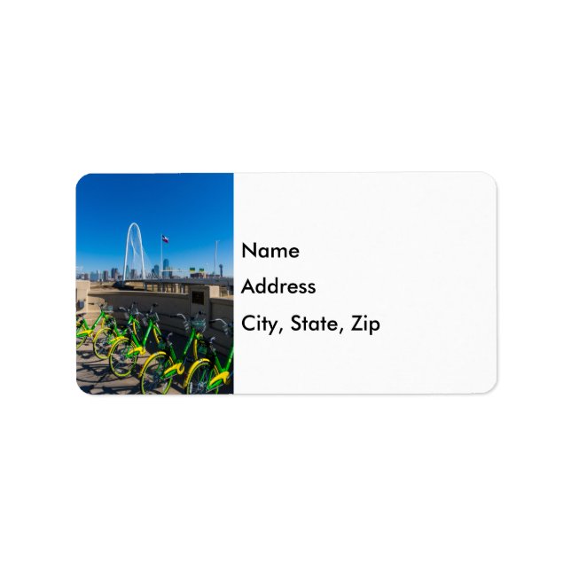 Etiqueta De Endereço Bicicletas E Dallas (Frente)
