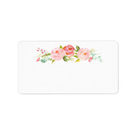 Etiqueta de Endereço Branco Floral do Jardim do Ro
