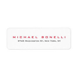 Etiqueta de Endereço Branco Legível Simples e Simp