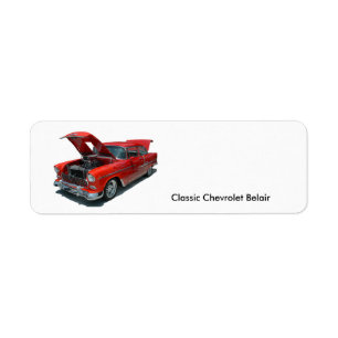 Etiqueta de endereço clássica de Chevrolet Belai