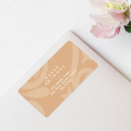 Etiqueta de Endereço Clássico do Pastel Sun Damask