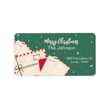 Etiqueta de Endereço com letra de cor d'água da vi