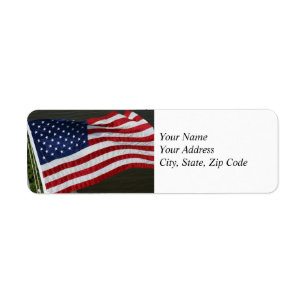 Etiqueta de endereço da bandeira dos Estados