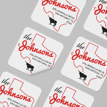 Etiqueta de Endereço da Família Raider Red Texas L