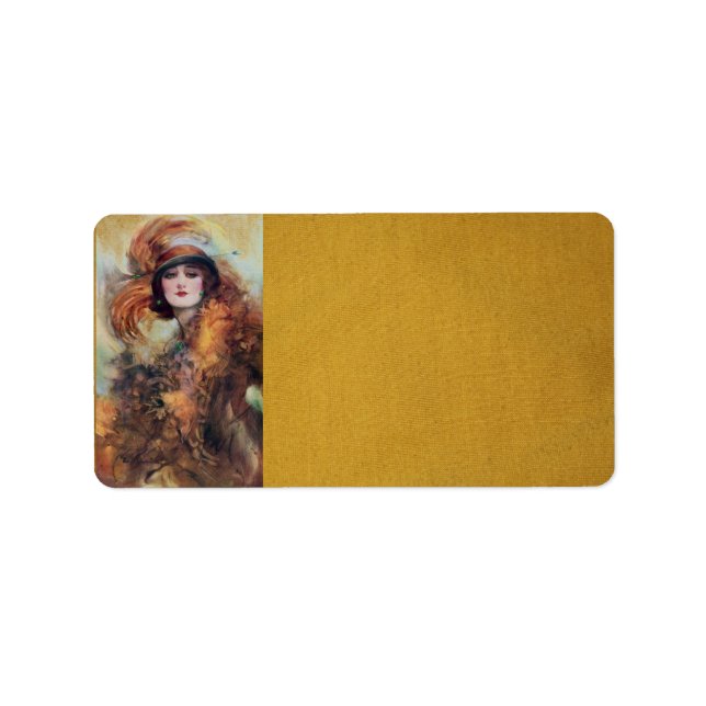 Etiqueta de Endereço da Mulher Vitoriana (Frente)