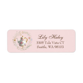 Etiqueta de Endereço da Parte de Tea do Chá de fra