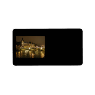 Etiqueta de endereço da ponte da noite