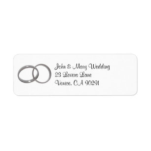 etiqueta de endereço das alianças de casamento