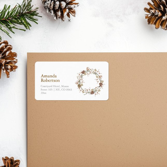 Etiqueta de Endereço de Algodão de Natal (Criador carregado)