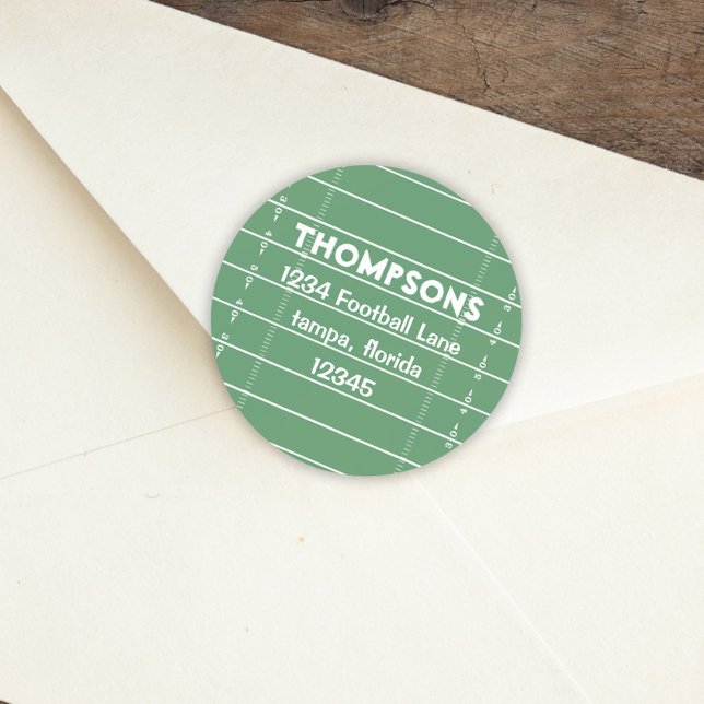 Etiqueta de Endereço de Aniversário de Futebol Cut (Criador carregado)