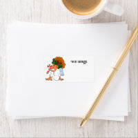 Etiqueta de Endereço de Anjo de Natal de Bela Cart