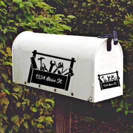 Etiqueta de endereço de caixa de correio do worksh