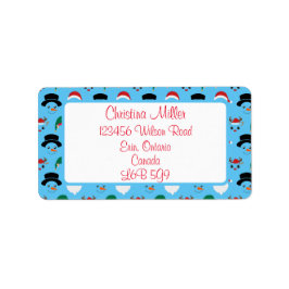 Etiqueta de Endereço de Caracteres de Natal