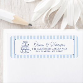 Etiqueta de Endereço de Casamento Minimalista List