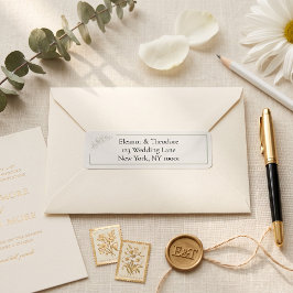 Etiqueta de Endereço de Casamento Sage Green Quiet