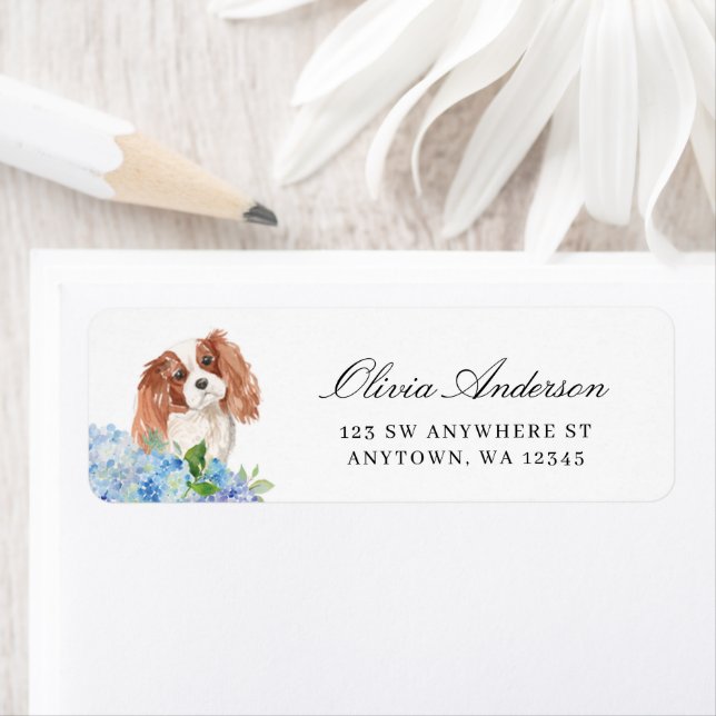 Etiqueta de Endereço de Cavalier King Charles Span (Insitu)
