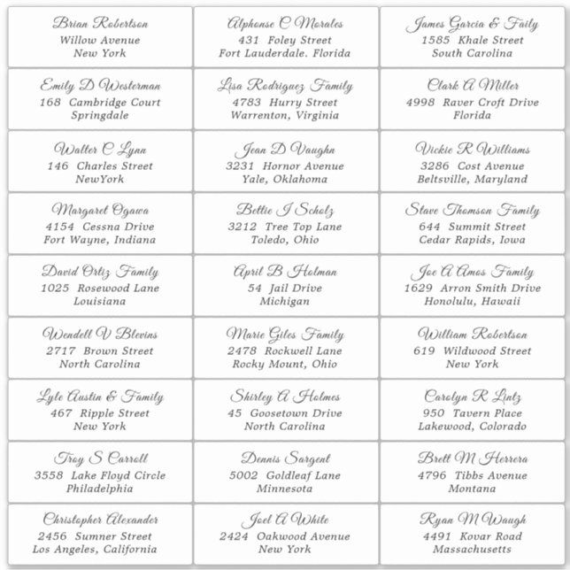 Etiqueta de Endereço de Convidado da festa de casa (Frente)