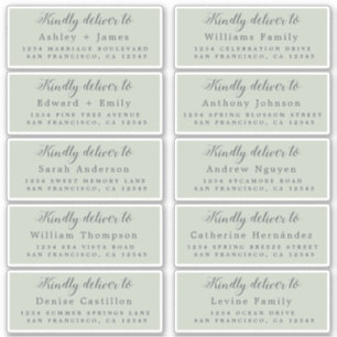 Etiqueta de Endereço de Convidado de Casamento de