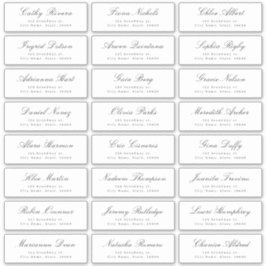 Etiqueta de endereço de convidado de casamento do