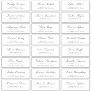 Etiqueta de endereço de convidado de casamento do