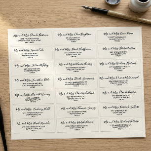 Etiqueta de Endereço de Convidado de Casamento Pr