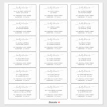 Etiqueta De Endereço De Convidado do Elegante