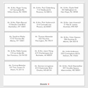 Etiqueta de Endereço de Convidado Formal Preto e 