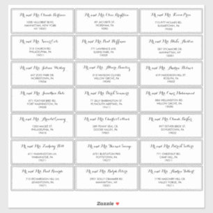 Etiqueta de Endereço de Convidado para Casamento 