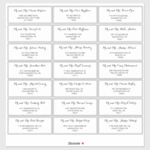 Etiqueta de Endereço de Convidado para Casamento B