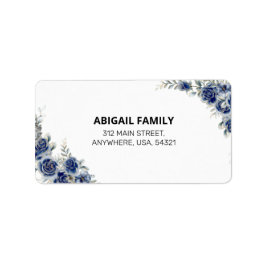 Etiqueta de Endereço de Convite Floral Elegante
