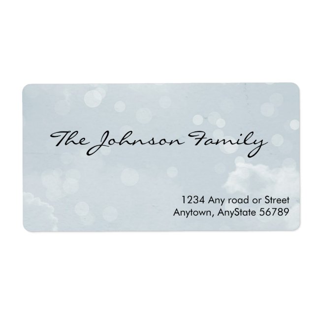 Etiqueta de Endereço de Cores Aquáticas (Frente)