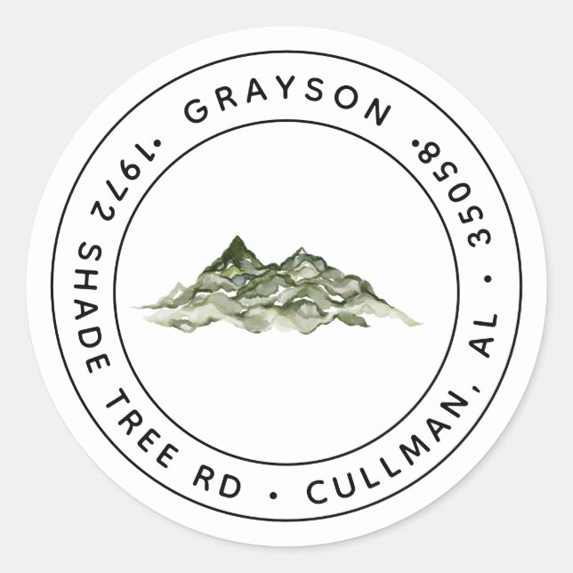 Etiqueta de Endereço de Devolução/Adesivo Clássico (Frente)